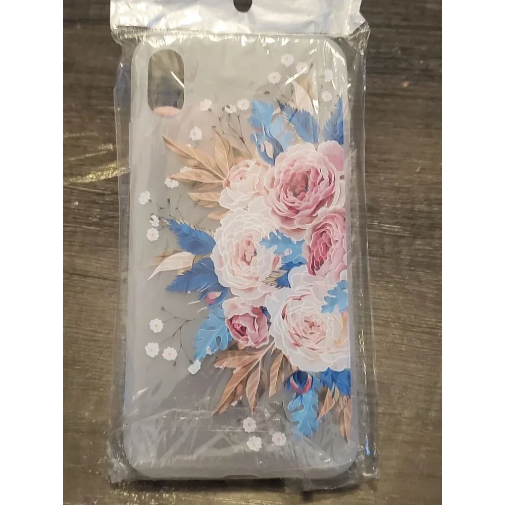 Floral Printed Silicone Soft Protective Cell Phone Case IPhone XS